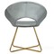 Modern Glam Velvet Accent Arm Chair with Golden Metal Legs and Soft Cushion Seat